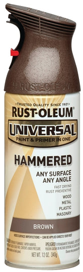 Universal 245218 Hammered Spray Paint, Hammered, Brown, 12 oz, Can